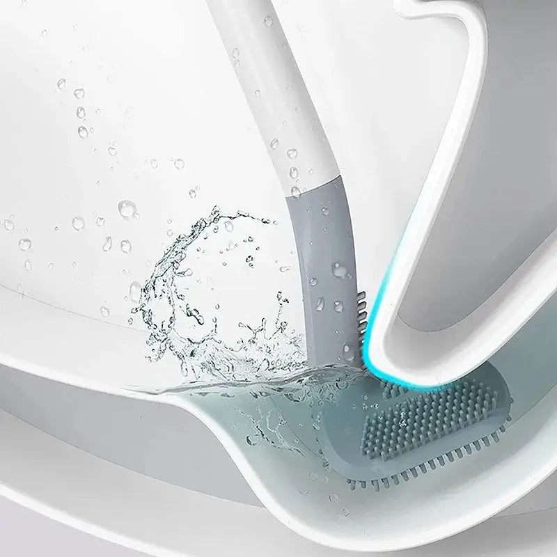 Golf Toilet Brush | Long Handle Silicone Toilet Brush, Flexible Silicone Rubber Toilet Brush Cleaning Golf Style