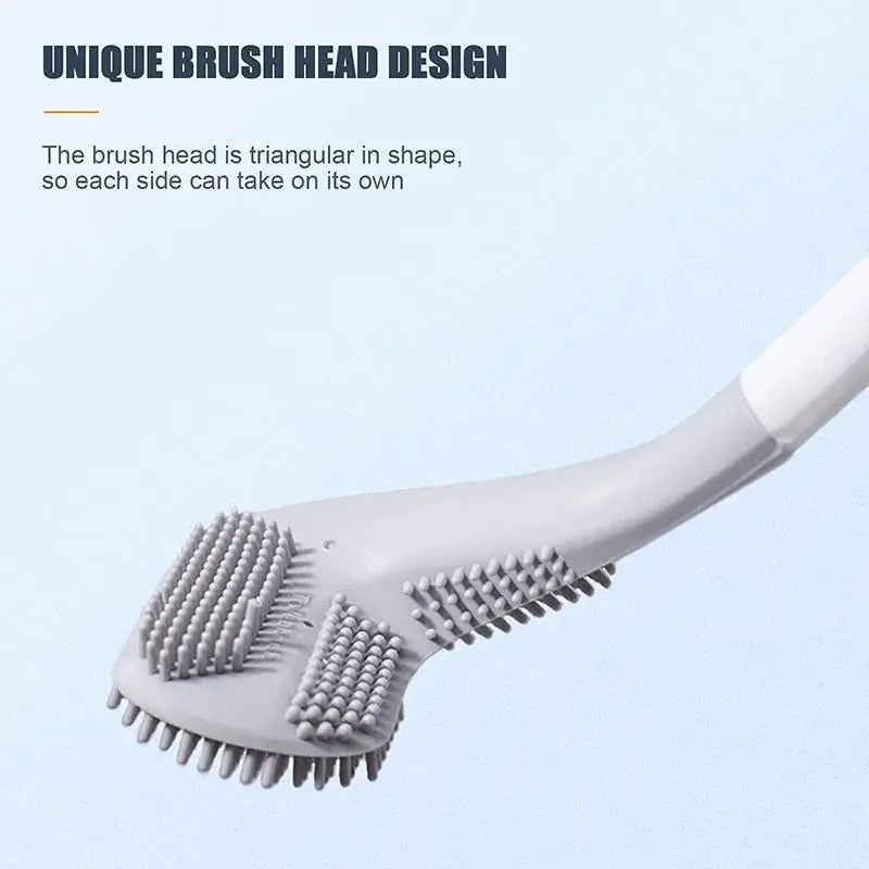 Golf Toilet Brush | Long Handle Silicone Toilet Brush, Flexible Silicone Rubber Toilet Brush Cleaning Golf Style