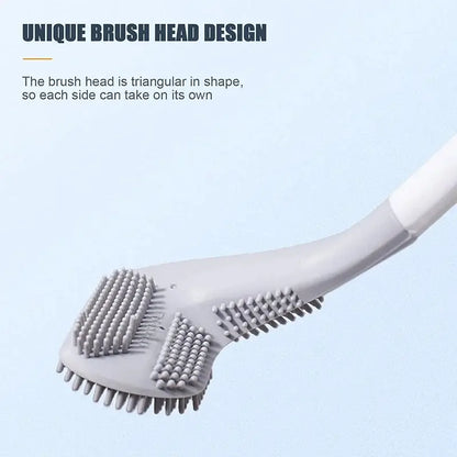 Golf Toilet Brush | Long Handle Silicone Toilet Brush, Flexible Silicone Rubber Toilet Brush Cleaning Golf Style