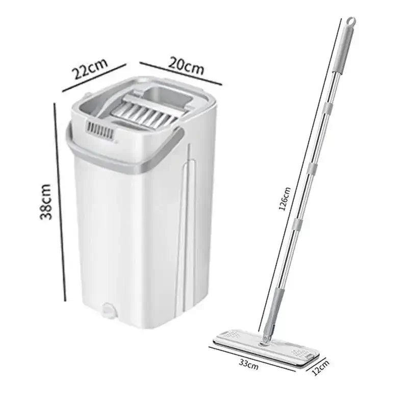 Squeeze Mop With Bucket | Mop Floor | Hardwood & Wood Floor Rotary Scrubbing Mop For Easy Household Cleaning ( Random Color )
