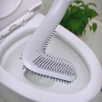 Golf Toilet Brush | Long Handle Silicone Toilet Brush, Flexible Silicone Rubber Toilet Brush Cleaning Golf Style